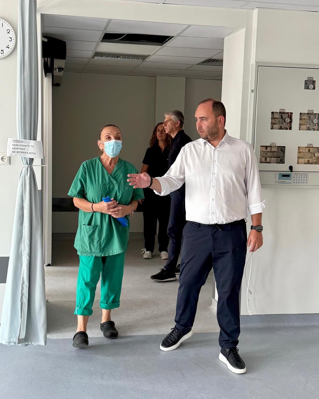 Επίσκεψη Λάκη Βασιλειάδη στο Νοσοκομείο Έδεσσας