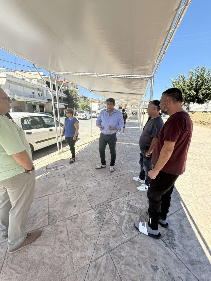 Επίσκεψη Δημάρχου Πέλλας στις εγκαταστάσεις της Εμποροπανήγυρης Γιαννιτσών