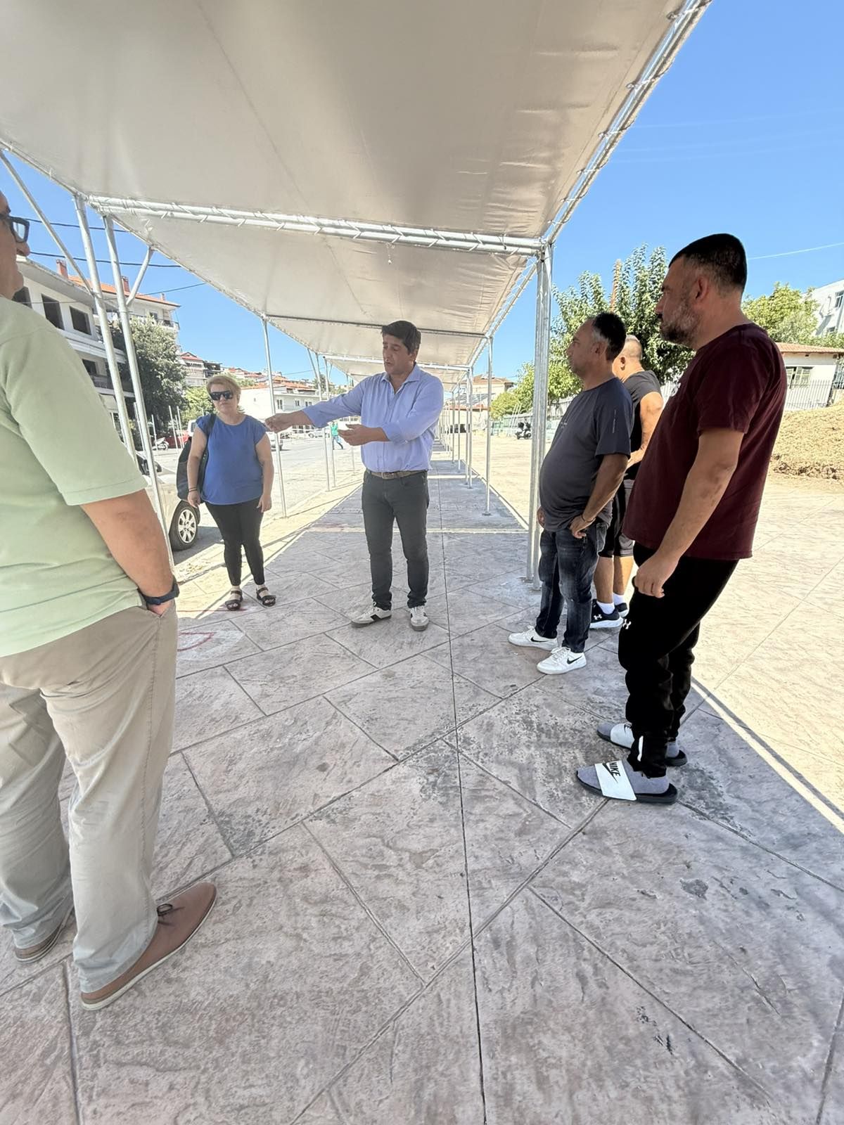 Επίσκεψη Δημάρχου Πέλλας στις εγκαταστάσεις της Εμποροπανήγυρης Γιαννιτσών