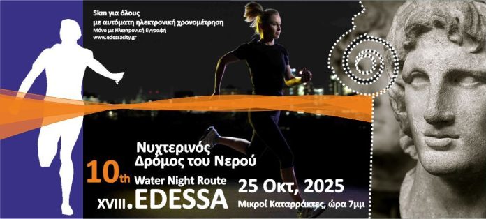 10ος Νυχτερινός Δρόμος Νερού Έδεσσας